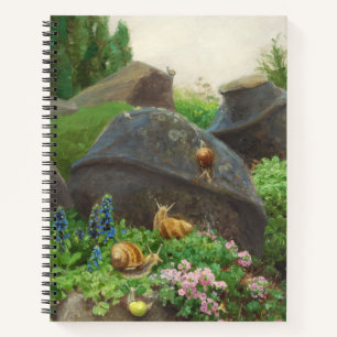 Schnecken in einem Rockgarten (von H.A. Brendekild Notizbuch