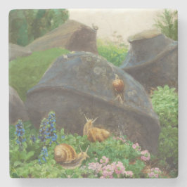 Schnecken in einem Rockgarten (von H.A. Brendekild Steinuntersetzer