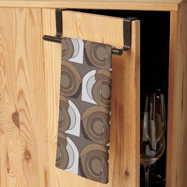 Schnecken Muscheln Abstraktes Muster Geschirrtuch (Drittel gefaltet)