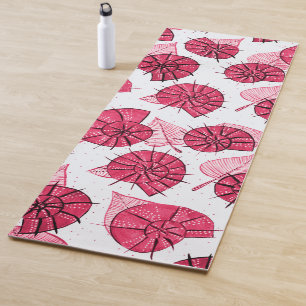 Schnecken Muster Niedliche Natur Lover Pink Yogamatte