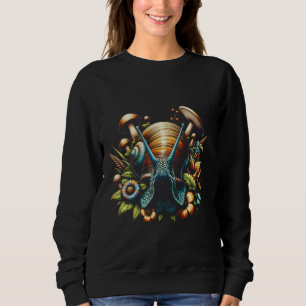 Schnecken-Pilz-Blumen-Cottagecore-Fairycore-Ästhet Sweatshirt