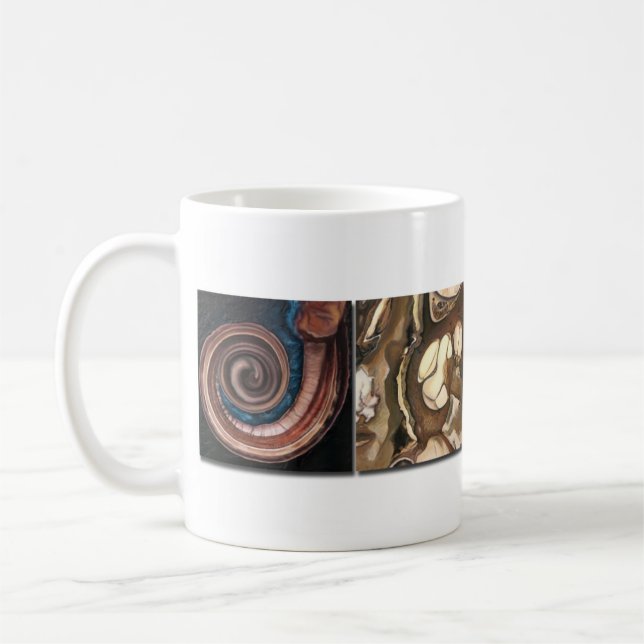 "Schnecken-Reihen" Kaffee-Tasse! Kaffeetasse (Links)