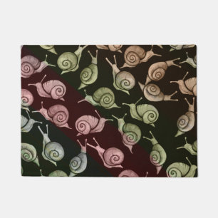 Schnecken Retro braune Natur Liebhaber Schneckenmu Fußmatte