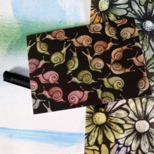 Schnecken Retro braune Natur Liebhaber Schneckenmu Karte