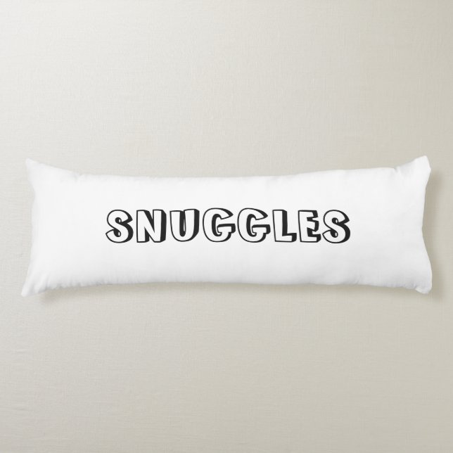 "Schnecken" Schwarz-weiß Seitenschläferkissen (Vorderseite)