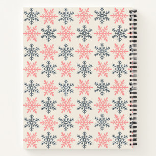 Schnecken-Spiralblock Winter-Schneeflocke Notizbuch