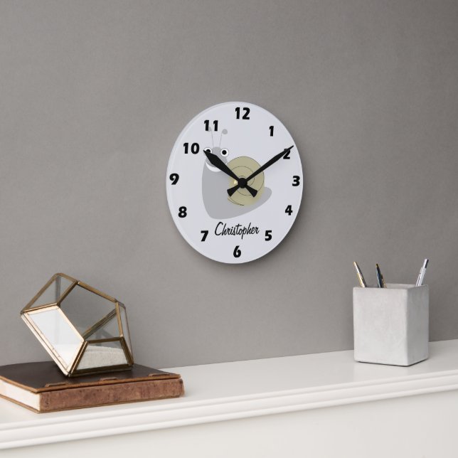 Schneckendesign personalisiert runde wanduhr (Büro)