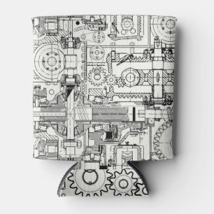 Schneckengetriebe: Nahtlose technische Maschine. Dosenkühler