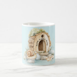 Schneckenhaus Süßes Zuhause Fluss Wiese Felsen Kaffeetasse