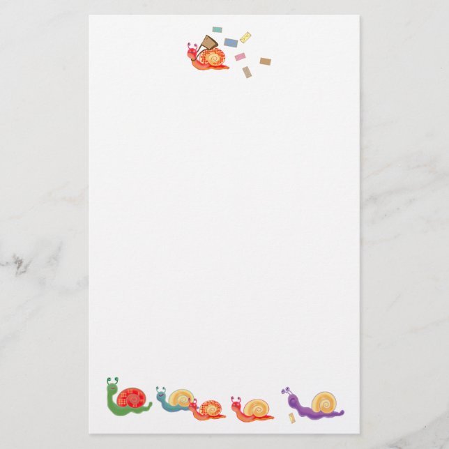 Schneckenpost Briefpapier (Vorderseite)