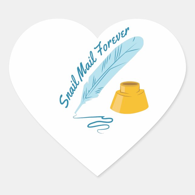 Schneckenpost Herz-Aufkleber (Vorderseite)