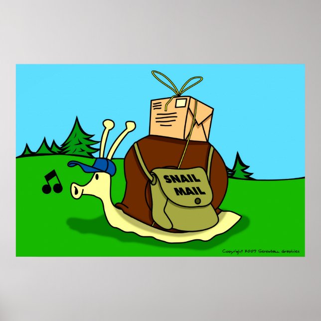 Schneckenpost Kinderposter Poster (Vorne)