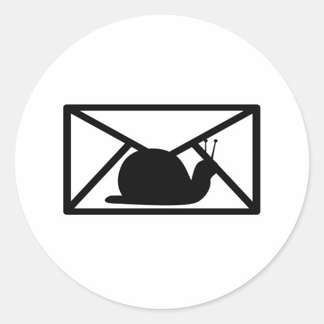 Schneckenpost Runder Aufkleber (Vorderseite)