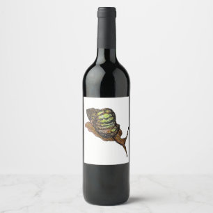 Schneckeweinaufkleber Weinetikett