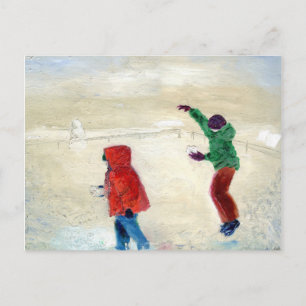 Schnee! 2014 postkarte