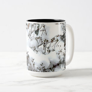 Schnee-Abstrakt Zweifarbige Tasse