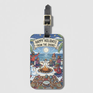 Schnee am Meer Gepäckanhänger