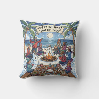 Schnee am Meer Kissen