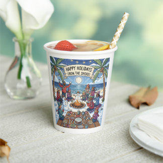 Schnee am Meer Pappbecher