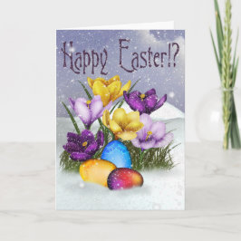 Schnee an Ostern Feiertagskarte