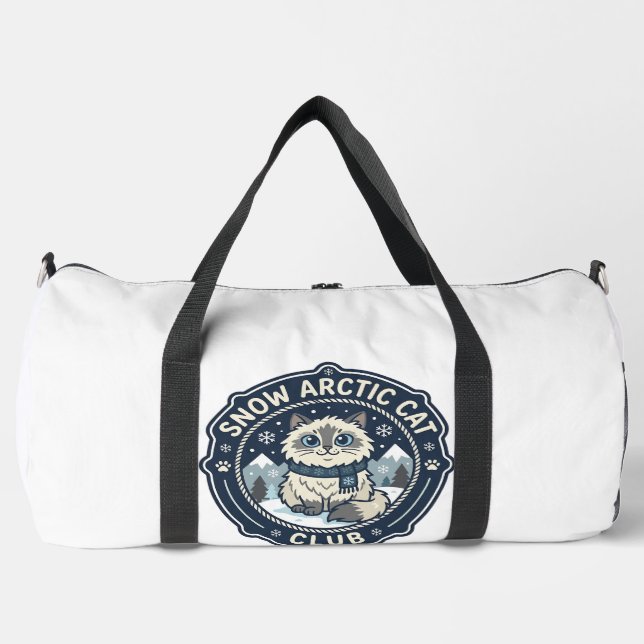 Schnee Arctic Cat POD Vektor Kunst - Schnee Arctic Duffle Bag (Vorderseite)