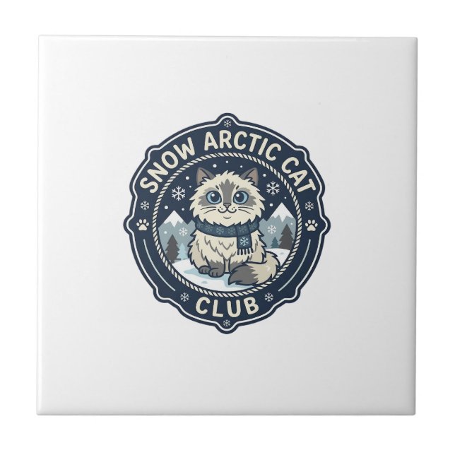 Schnee Arctic Cat POD Vektor Kunst - Schnee Arctic Fliese (Vorderseite)