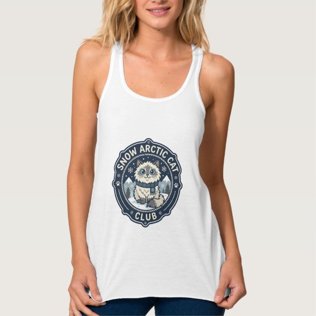 Schnee Arctic Cat POD Vektor Kunst - Schnee Arctic Tank Top (Vorderseite)