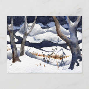 "Schnee auf dem Elch" Postkarte für Landstraßen