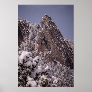 Schnee auf dem Flatirons Poster