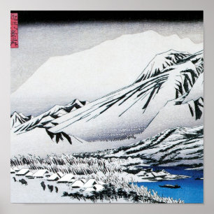Schnee auf dem Hira, Japan. Circa 1834-35 Poster