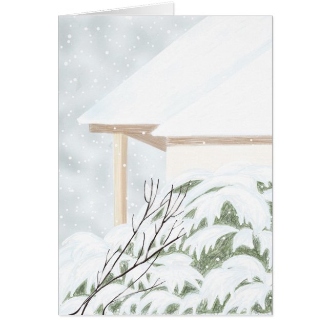 Schnee auf dem Wacholderbusch Bush (Vorne)