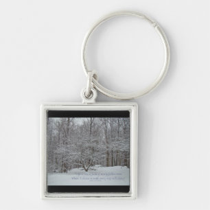 Schnee auf Dogwood Trefferquote Denis Waitley Schlüsselanhänger