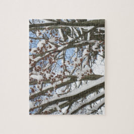 Schnee auf einem japanischen Ahorn — Puzzle