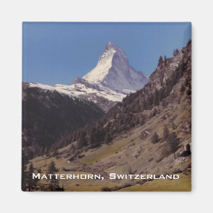 Schnee auf Matterhorn Blauer Himmel Alpenwald Magn Magnet