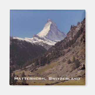 Schnee auf Matterhorn Blauer Himmel Alpenwald Magn Magnet
