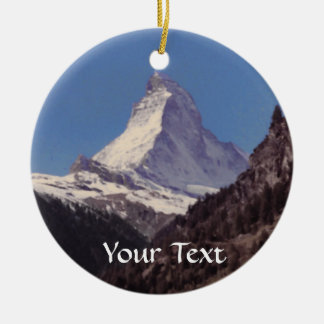 Schnee auf Matterhorn-Gebirgshängender Verzierung Keramik Ornament