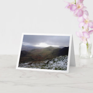 Schnee auf Mount Snowdon Landschaft, Wales Karte