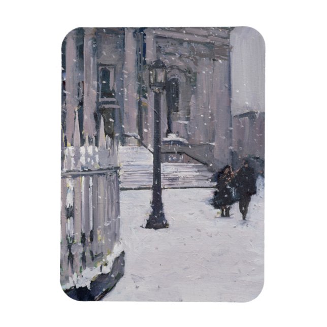 Schnee außerhalb von St. Paul's 2009 Magnet (Vertikal)