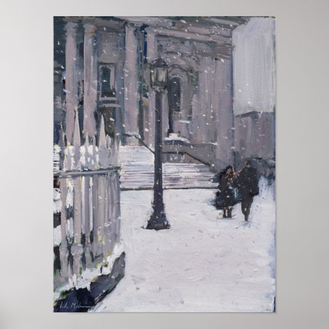 Schnee außerhalb von St. Paul's 2009 Poster (Vorne)