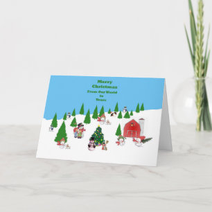 Schnee-Baby-Weihnachtskarte Feiertagskarte