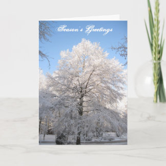 Schnee-Baum-Weihnachtskarte Feiertagskarte