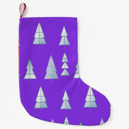 Schnee Bäume Eleganter Winter Kleiner Weihnachtsstrumpf