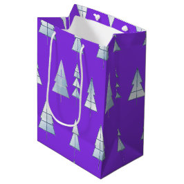 Schnee Bäume Eleganter Winter Mittlere Geschenktüte