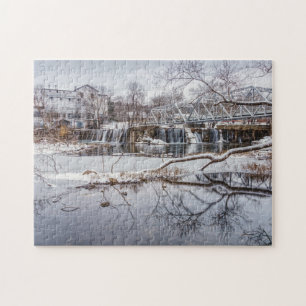 Schnee bei Finley Dam Jigsaw Puzzle