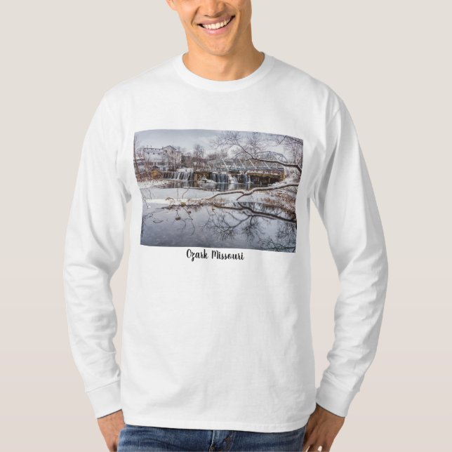 Schnee bei Finley Dam T - Shirt (Vorderseite)