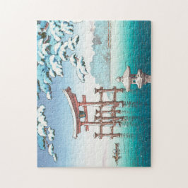 Schnee bei Miyajima hängende Winterlandschaft Tori Puzzle