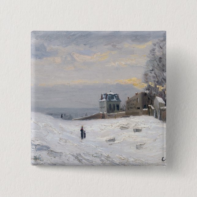Schnee bei Montmartre, 1869 Button (Vorderseite)