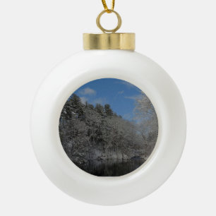 Schnee bei Vanderbilt Keramik Kugel-Ornament
