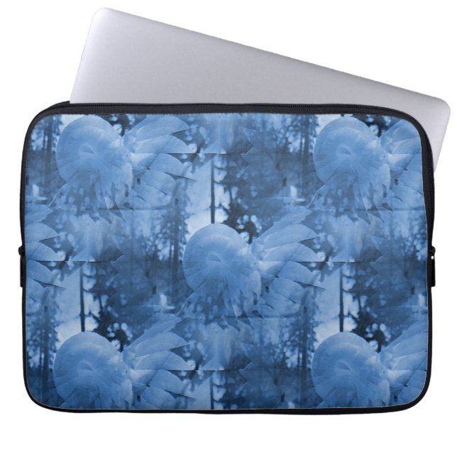 Schnee-Blumen..... Laptopschutzhülle (Vorderseite)