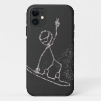Schnee Boarding Stickman springen Luft Nase schnap